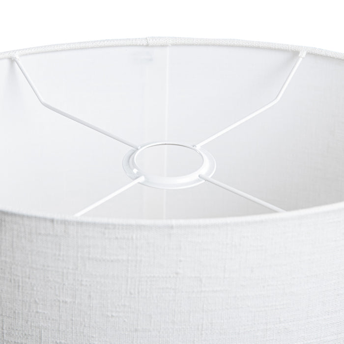 QAZQA Linnen lampenkap wit ovaal 35|23|18