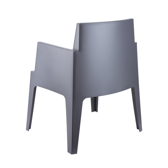 Garden Impressions Box tuinstoel antraciet the original - 4 stuks