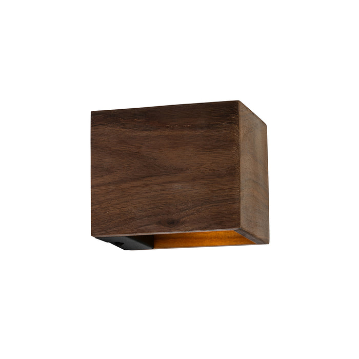 QAZQA Smart wandlamp walnoot hout incl. Wifi G9 - Transfer