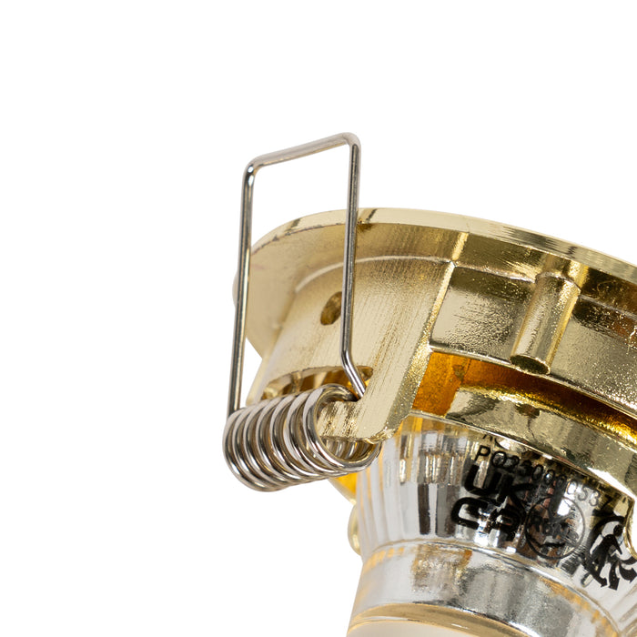 QAZQA Set van 6 inbouwspots messing GU10 35mm - Edu