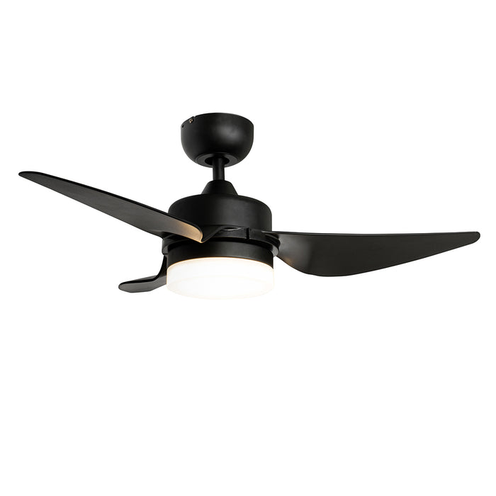 QAZQA Plafondventilator zwart 86.7cm incl. LED dimbaar met