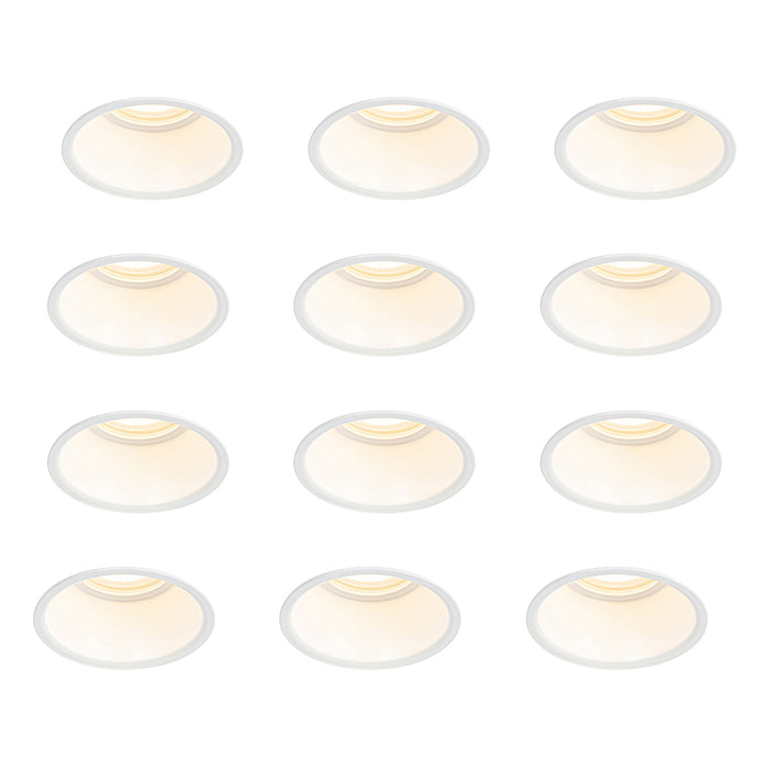 QAZQA Set van 12 inbouwspots wit GU10 50mm IP44 - Dept