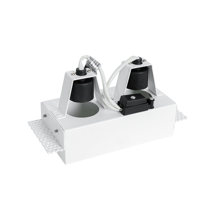 QAZQA Set van 6 inbouwspots wit GU10 70mm 2-lichts trimless - Oneon