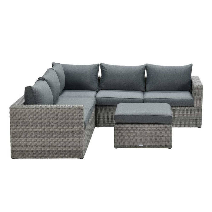 Orangebird loungeset - 4-delig - organic grey - reflex black