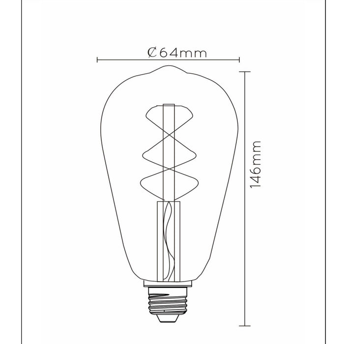 Lucide ST64 Filament lamp - Transparant