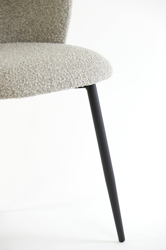 Light&living Eetkamerstoel 56x55x79 cm ELYNA bouclé grijs bruin-mat...