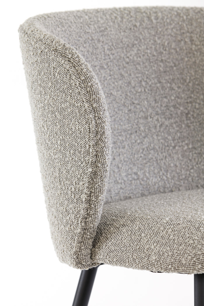 Light&living Eetkamerstoel 56x55x79 cm ELYNA bouclé grijs bruin-mat...