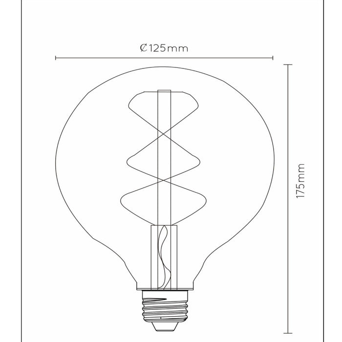 Lucide G125 Filament lamp - Transparant