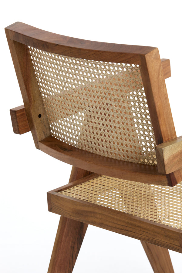 Light&living Stoel 56x53x79 cm MORAZAN hout naturel+rotan naturel