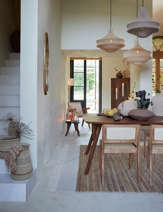 Light&living Stoel 56x53x79 cm MORAZAN hout naturel+rotan naturel