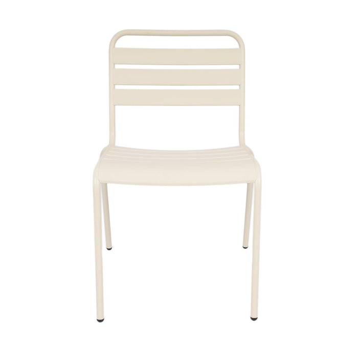 Metalen tuinstoel Max XXL ivoor - doos per 2 stuks