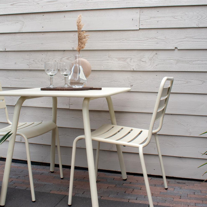 Metalen tuinstoel Max XXL ivoor - doos per 2 stuks