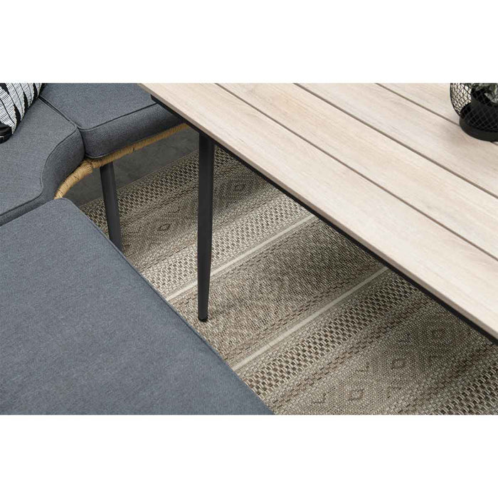 Margriet lounge-diningset - 6-delig - natural - mystic grey