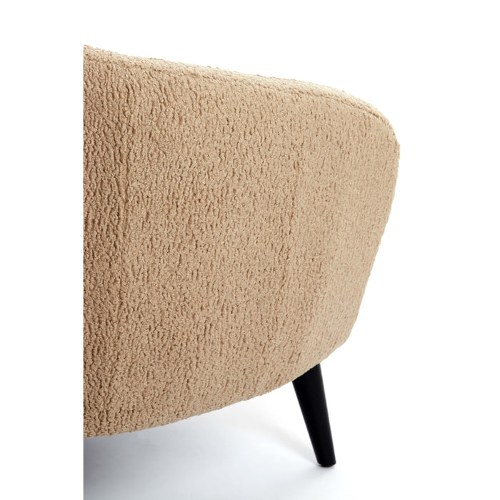 Light&living Bank 160x72x79 cm ALMOND teddy zand+hout zwart
