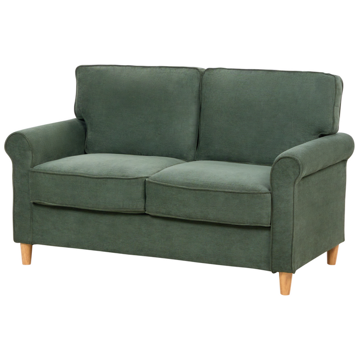 Beliani - RONNEBY - Tweezitsbank - Donkergroen - Corduroy