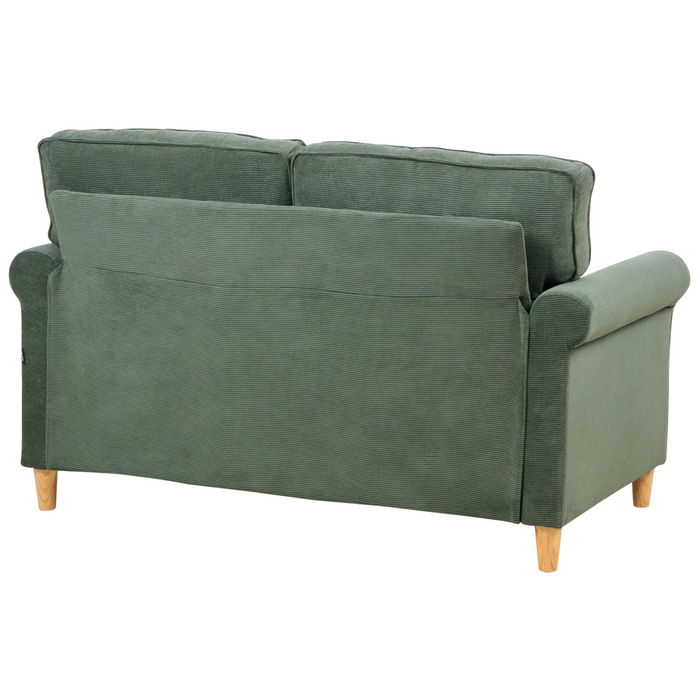 Beliani - RONNEBY - Tweezitsbank - Donkergroen - Corduroy