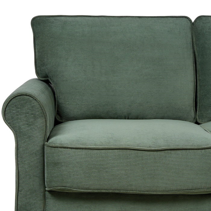 Beliani - RONNEBY - Tweezitsbank - Donkergroen - Corduroy