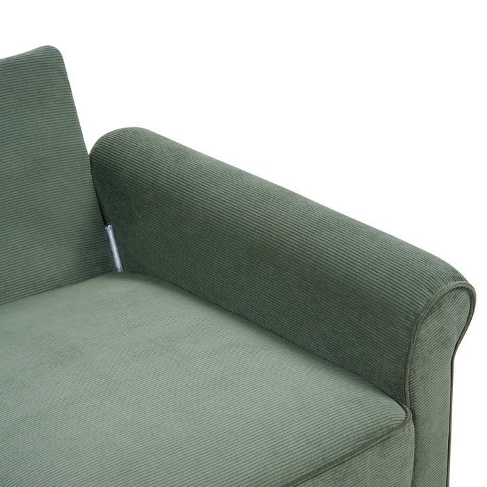 Beliani - RONNEBY - Tweezitsbank - Donkergroen - Corduroy