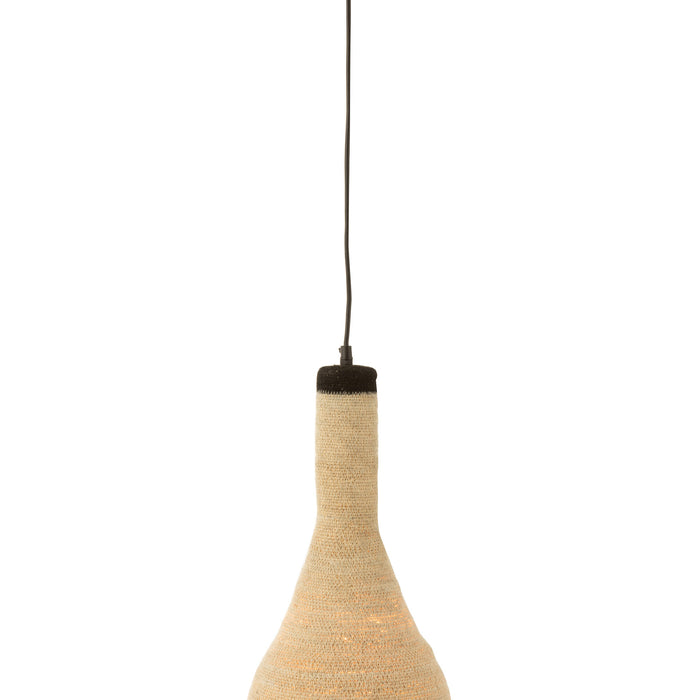 J-Line hanglamp Peer Lijnen - zeegras - naturel|zwart