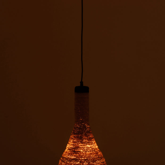 J-Line hanglamp Peer Lijnen - zeegras - naturel|zwart