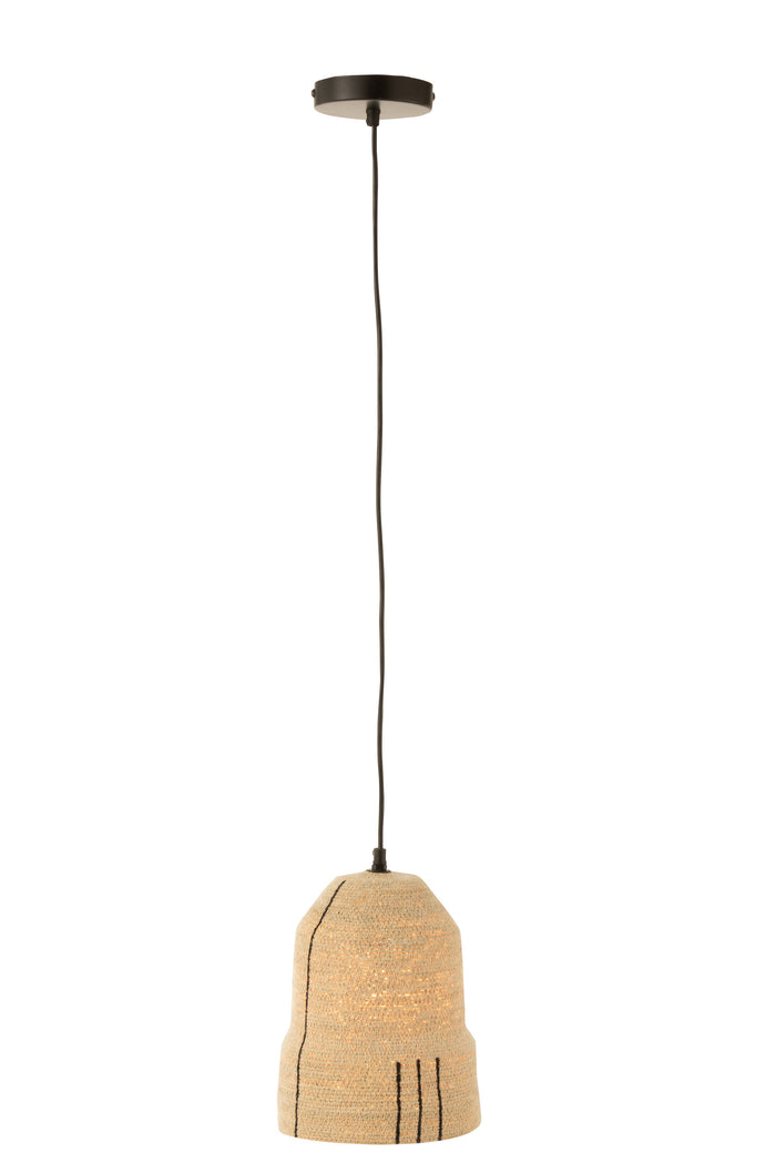 J-Line hanglamp Lijnen - zeegras - naturel|zwart