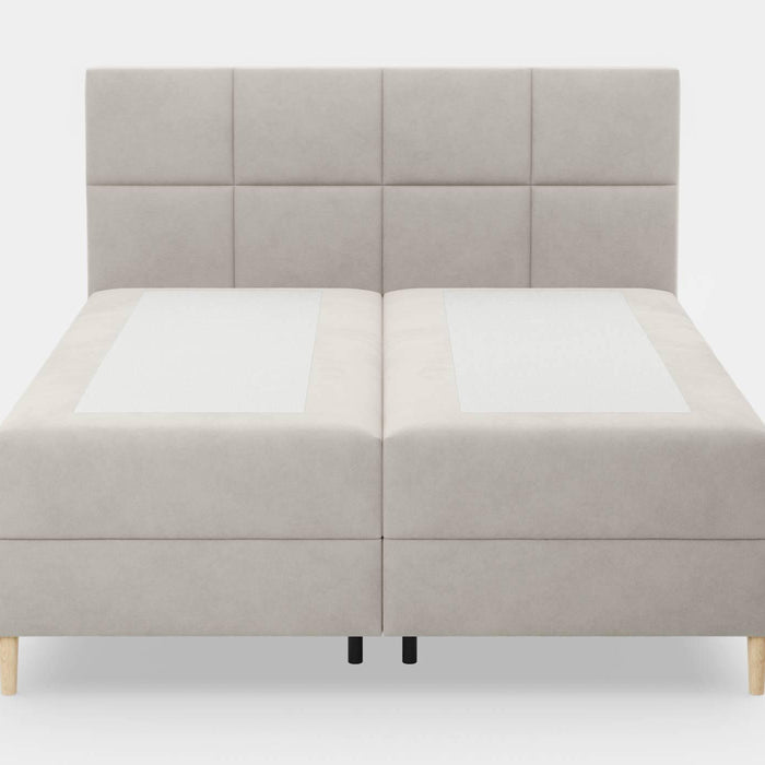 by fonQ Novae Boxspring met Opbergruimte 180 x 200 cm - Beige / Zwart