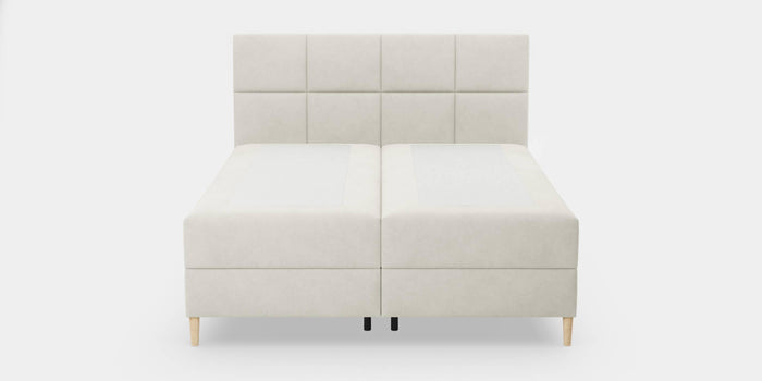 by fonQ Novae Boxspring met Opbergruimte 180 x 200 cm - Crème / Zwart
