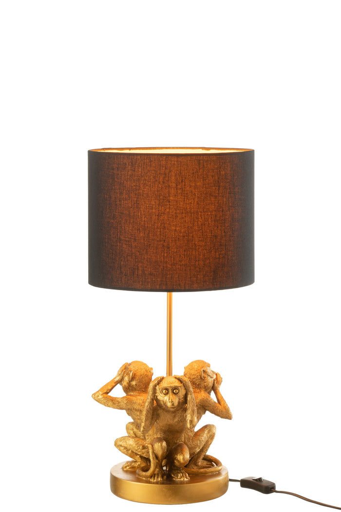 Lamp | Polyester | Goud | 25x25x (h)53 Cm