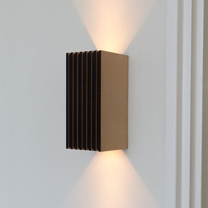 Blij Design Wandlamp Brick Naturel 2x GU10