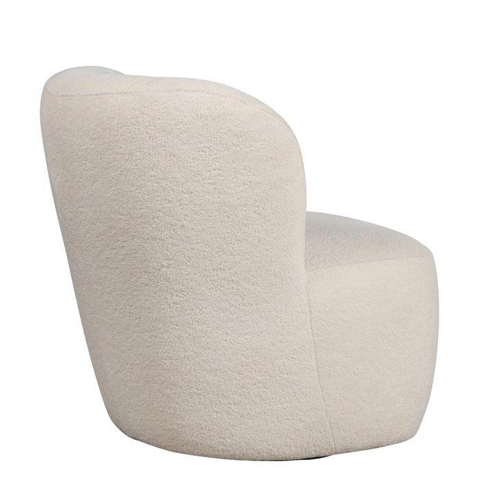 Draaifauteuil Rush - Creme - Textiel - 73x76x80cm (BxHxD)