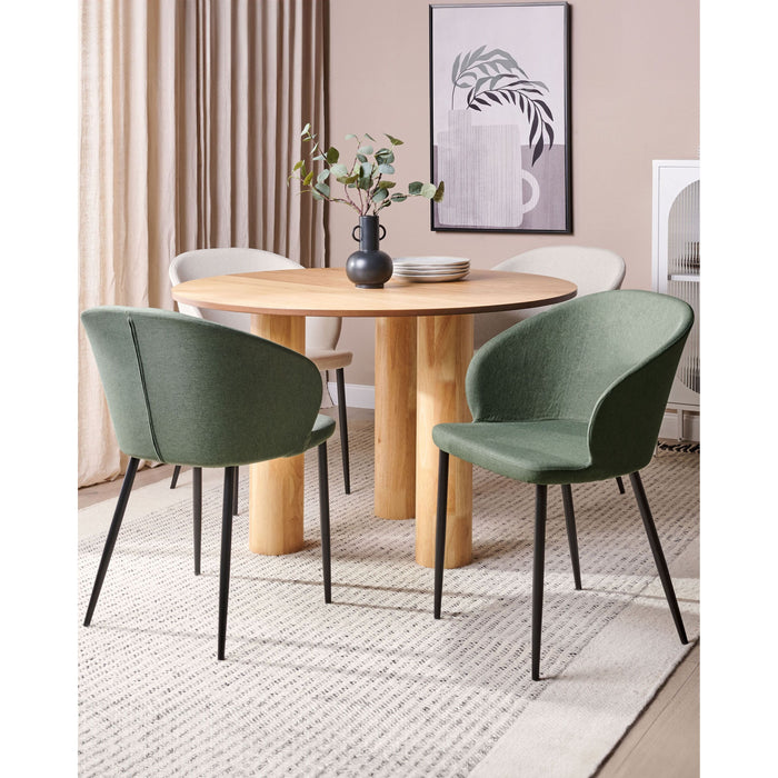 Beliani - MASON - Eetkamerstoel set van 2 - Donkergroen - Polyester