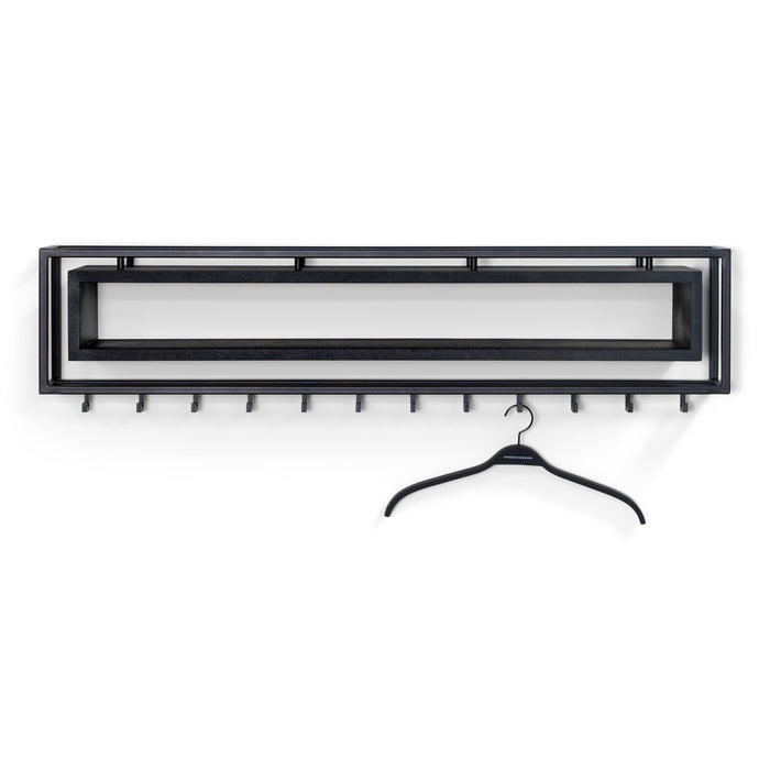 Spinder Design kapstok School 120 Black Edition - Zwart - 12 haken