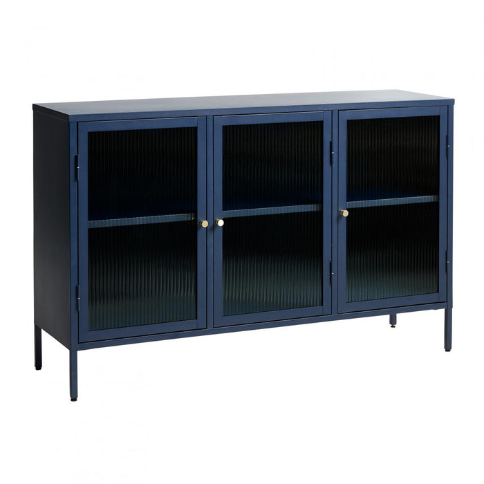Nordic Home Olan glazen dressoir - 130 cm - blauw
