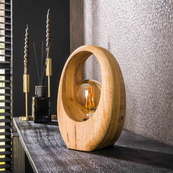 Fraaai Rosa tafellamp 1L klein - massief mango naturel