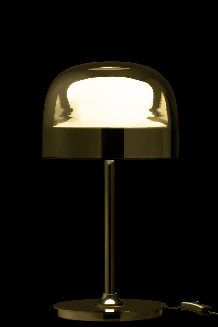 J-Line - Tafellamp Topja Glas|metaal Zilver - 24x24x44.5cm