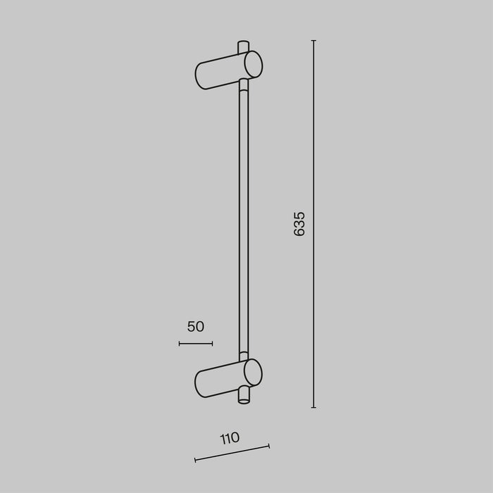 Maytoni - Wandlamp Rotta - Goud - Ø5