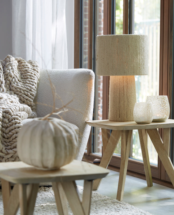 Light & Living - Tafellamp PITINO - Ø31.5x51cm - Bruin