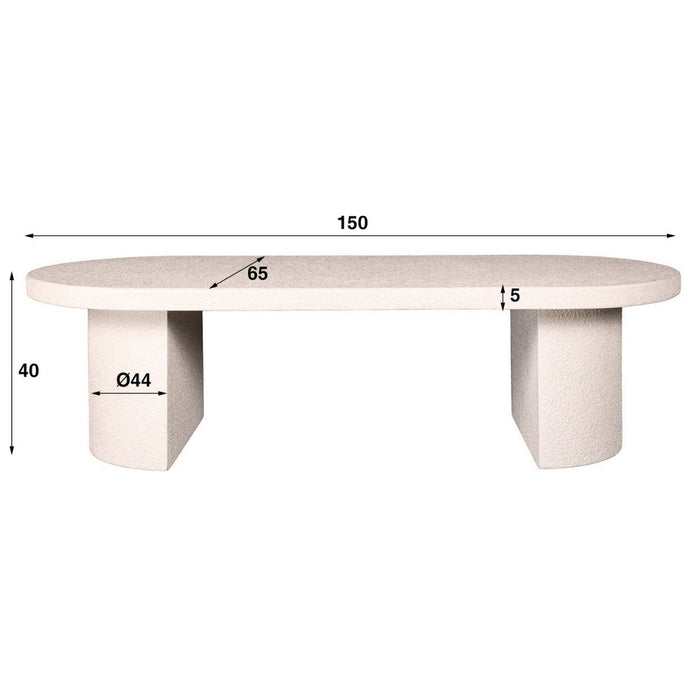 Fraaai - Katie salontafel 150 arch stone - marmer composiet