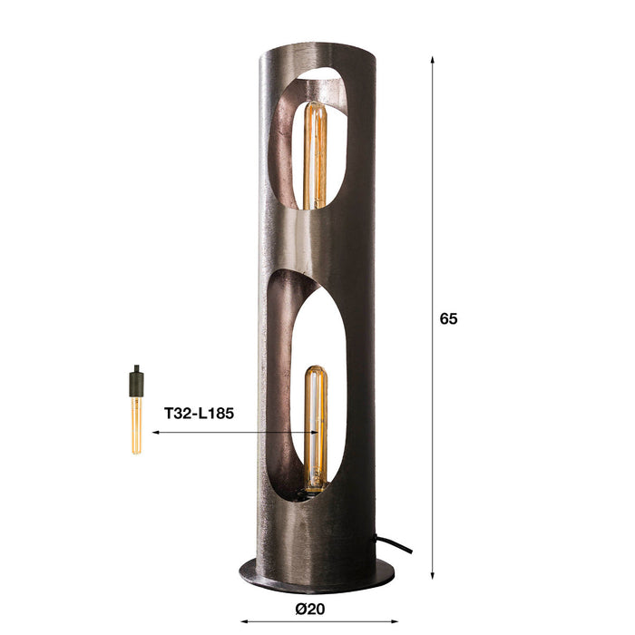 Fraaai - Sherrie vloerlamp Ø20 cm - zwart nikkel