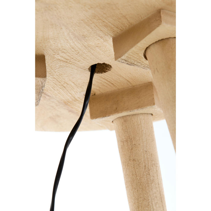 Light&living Bijzettafel+vloerlamp Ø40x135 cm TOLFA hout naturel+m...