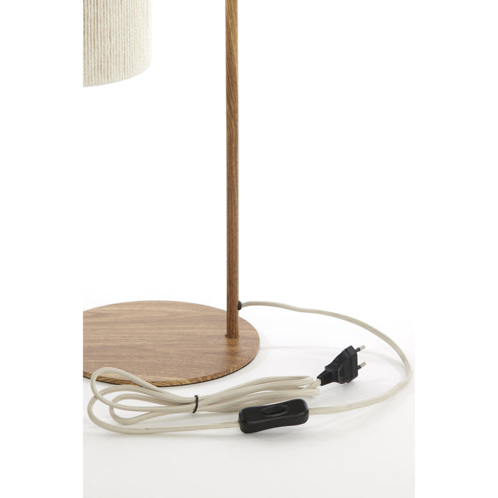 Light&living Tafellamp 26x20x59,5 cm DONIO hout print naturel+touw...