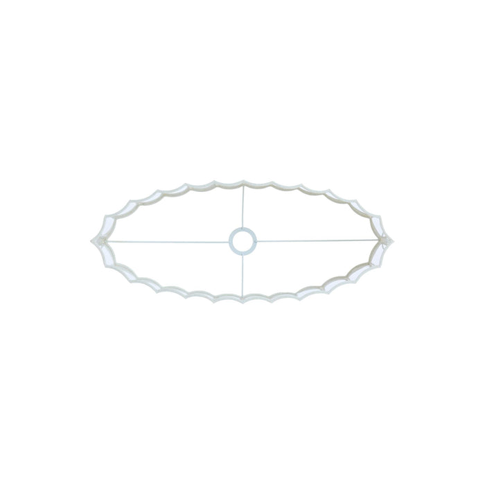 Light & Living Lampenkap ovaal Disli - Wit - 58x24x27cm