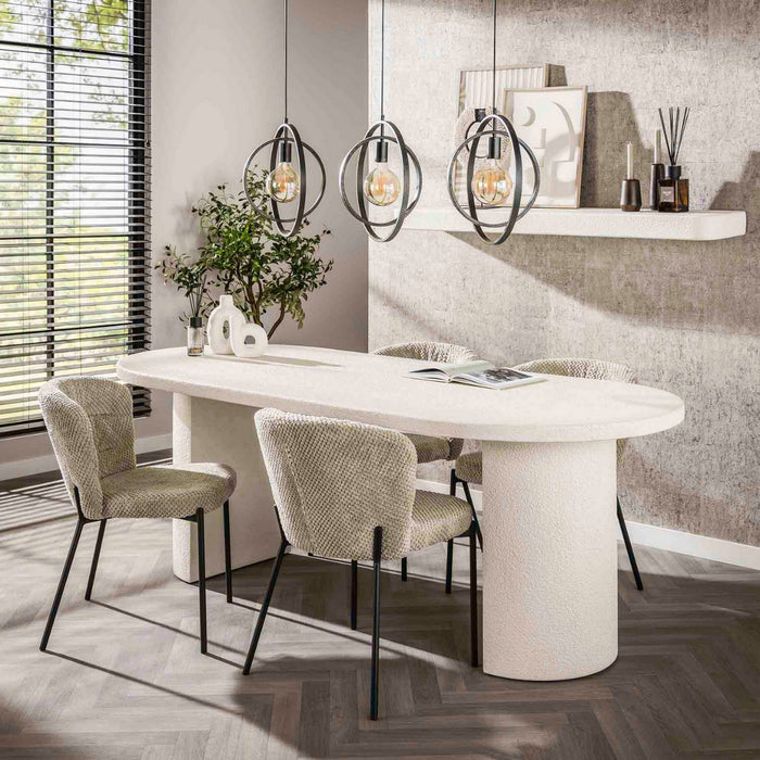 Fraaai - Katie eetkamertafel arch stone 215x90cm - marmer composiet