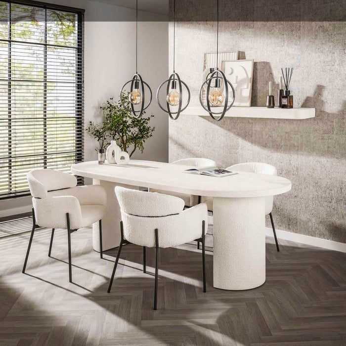 Fraaai - Katie eetkamertafel arch stone 215x90cm - marmer composiet