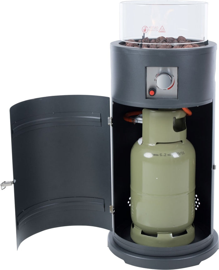 Sunred - Bogo - Gas lijn - Grijs - Staand model - Terrasverwarmer -