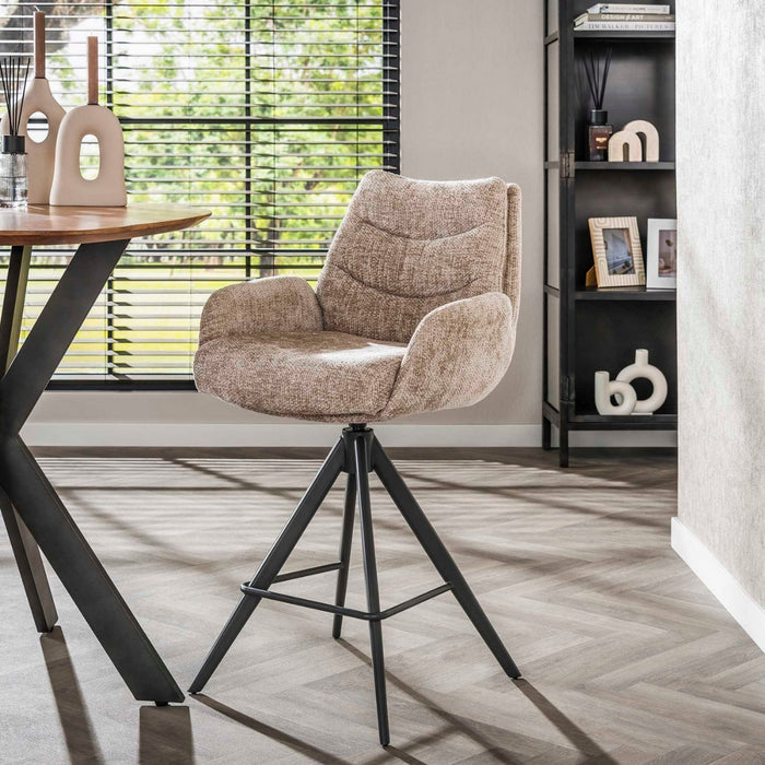 Fraaai Zac barstoel lounge - rich zand