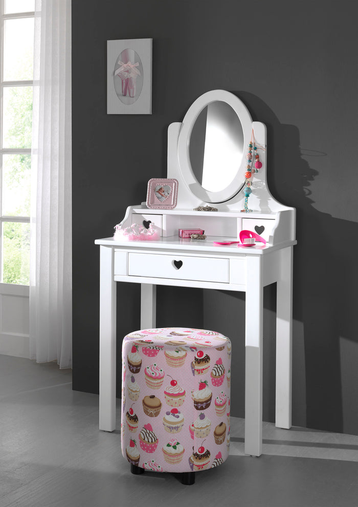 LUCEVI - Amori Kaptafel - Hout - Wit - 70x40x136cm