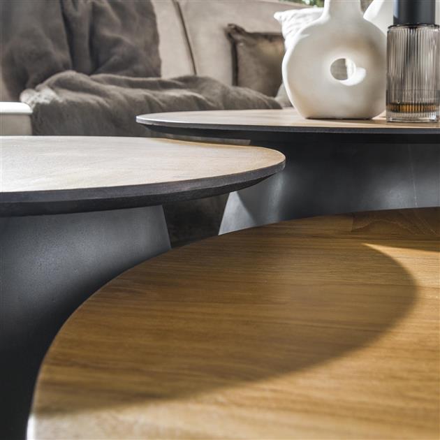 Hoyz Collection - Salontafel Infinite - Teakhout Fineer - Set van 3