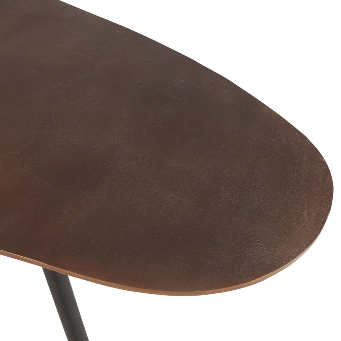 J-line - Salontafel Druppel Aluminium Bruin Large - 119x71x36cm