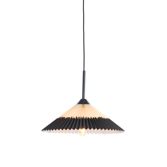 Light & Living - Hanglamp PLEATED - Ø45x17cm - Zwart